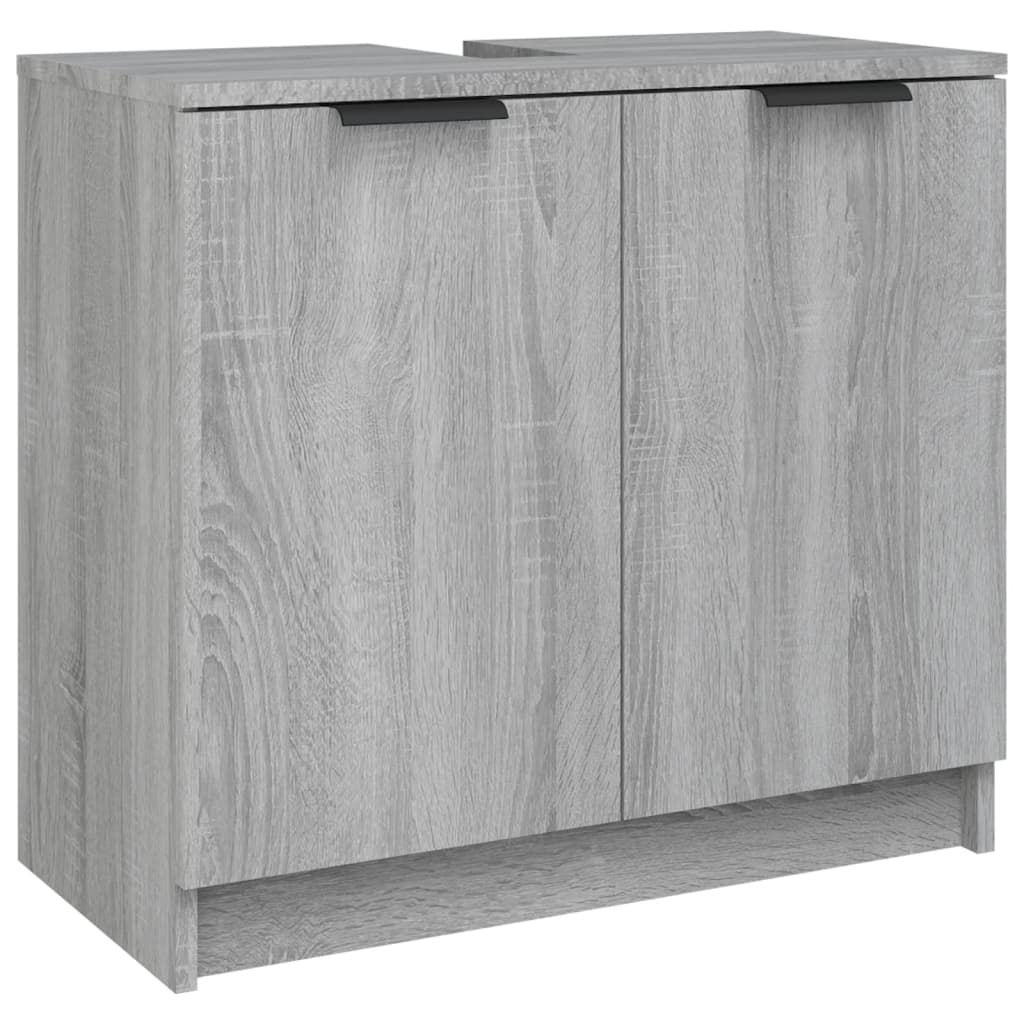 Badschrank Grau Sonoma 64,5x33,5x59 cm Holzwerkstoff