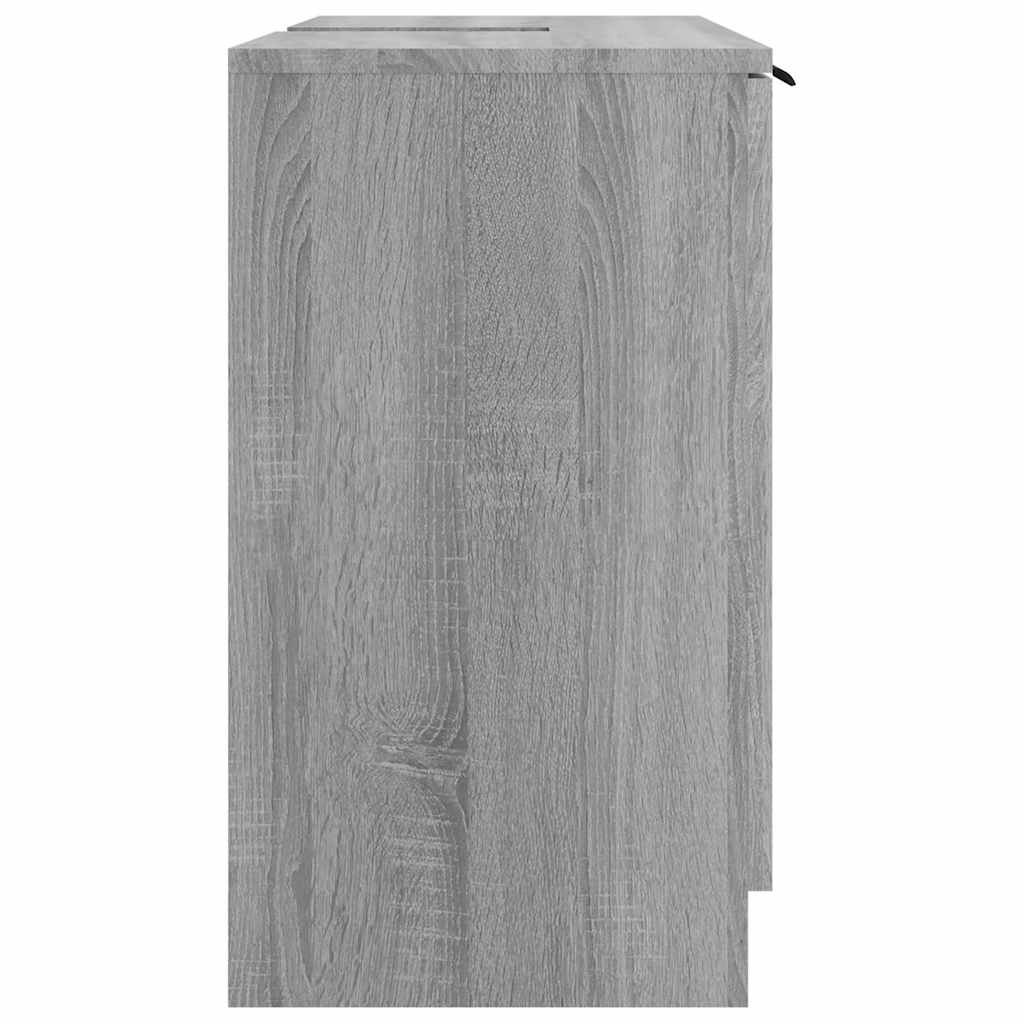 Badschrank Grau Sonoma 64,5x33,5x59 cm Holzwerkstoff