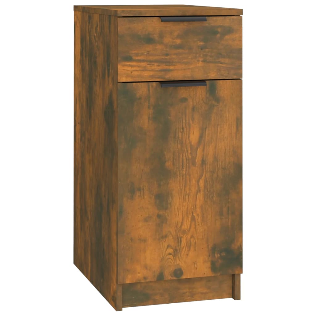 Desk Cabinet Smoked Oak 33.5x50x75 cm Wood Material