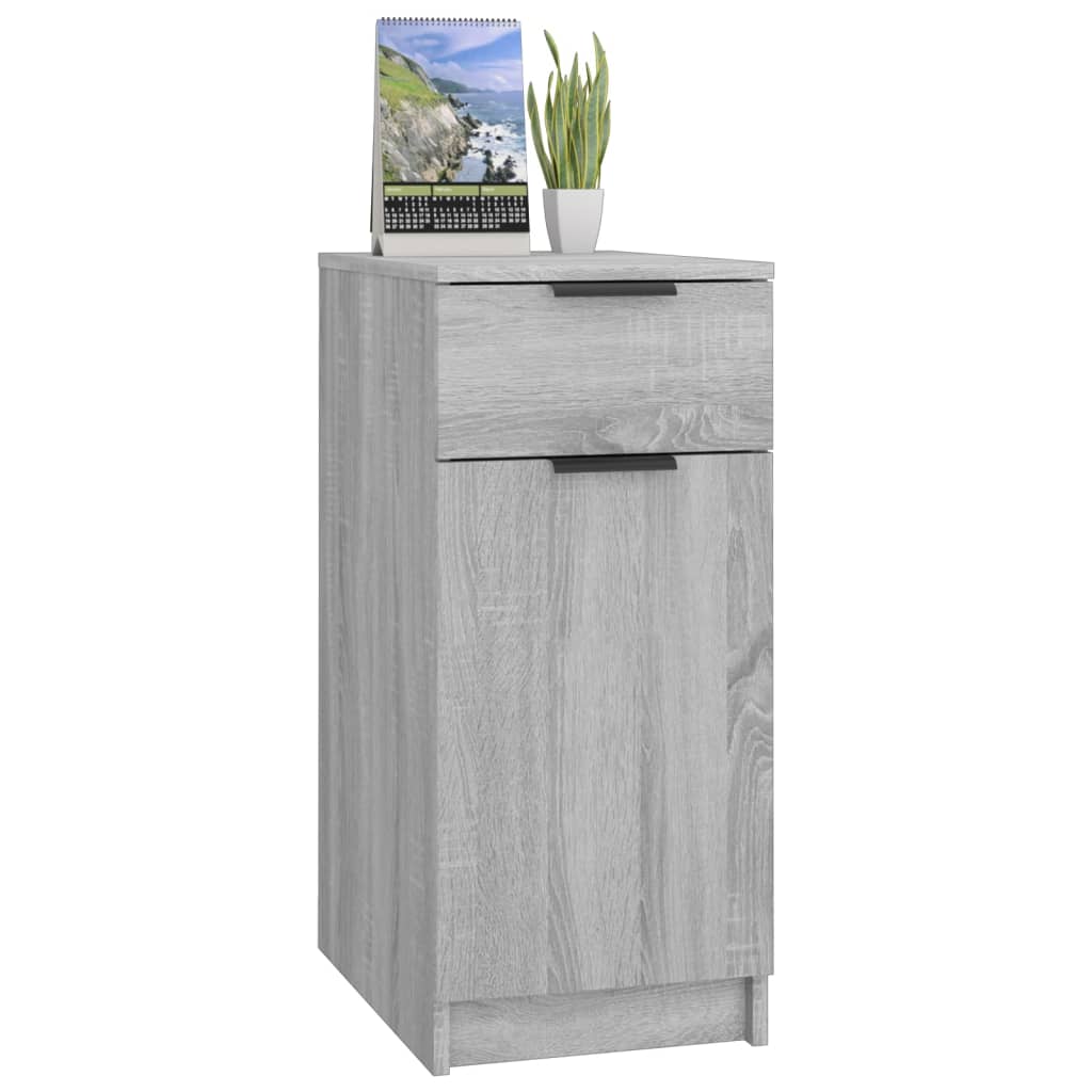 Desk Cabinet Gray Sonoma 33.5x50x75 cm Wood Material