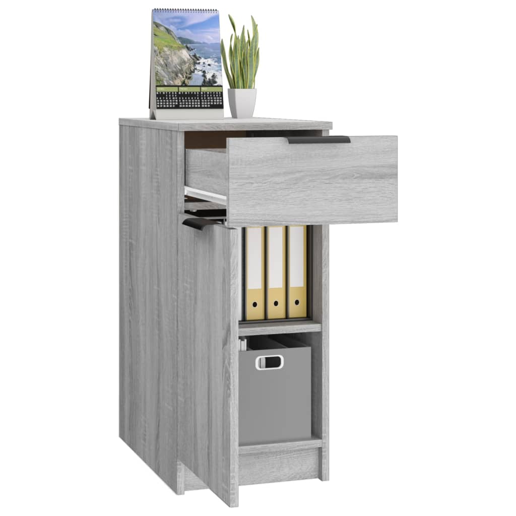 Desk Cabinet Gray Sonoma 33.5x50x75 cm Wood Material