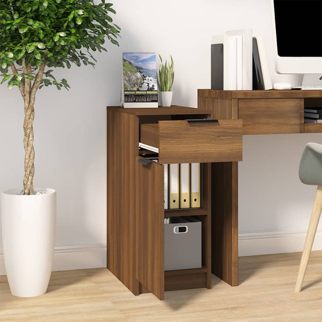 Desk Cabinet Brown Oak Look 33.5x50x75 cm