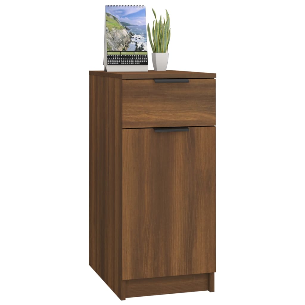 Desk Cabinet Brown Oak Look 33.5x50x75 cm