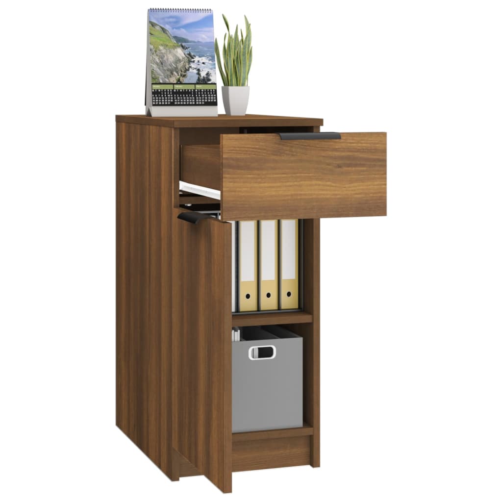 Desk Cabinet Brown Oak Look 33.5x50x75 cm