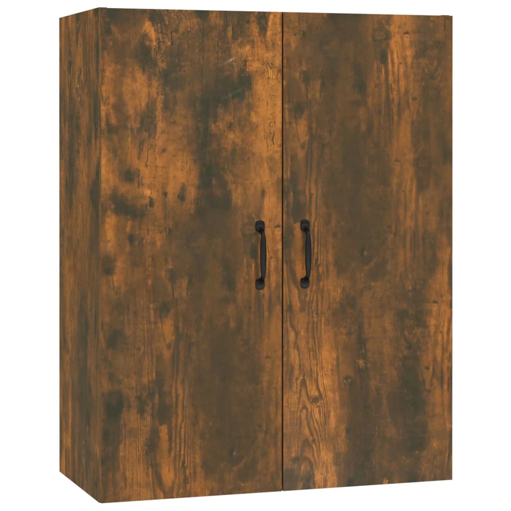 Wall Cabinet Smoked Oak 69.5x34x90 cm Wood Material