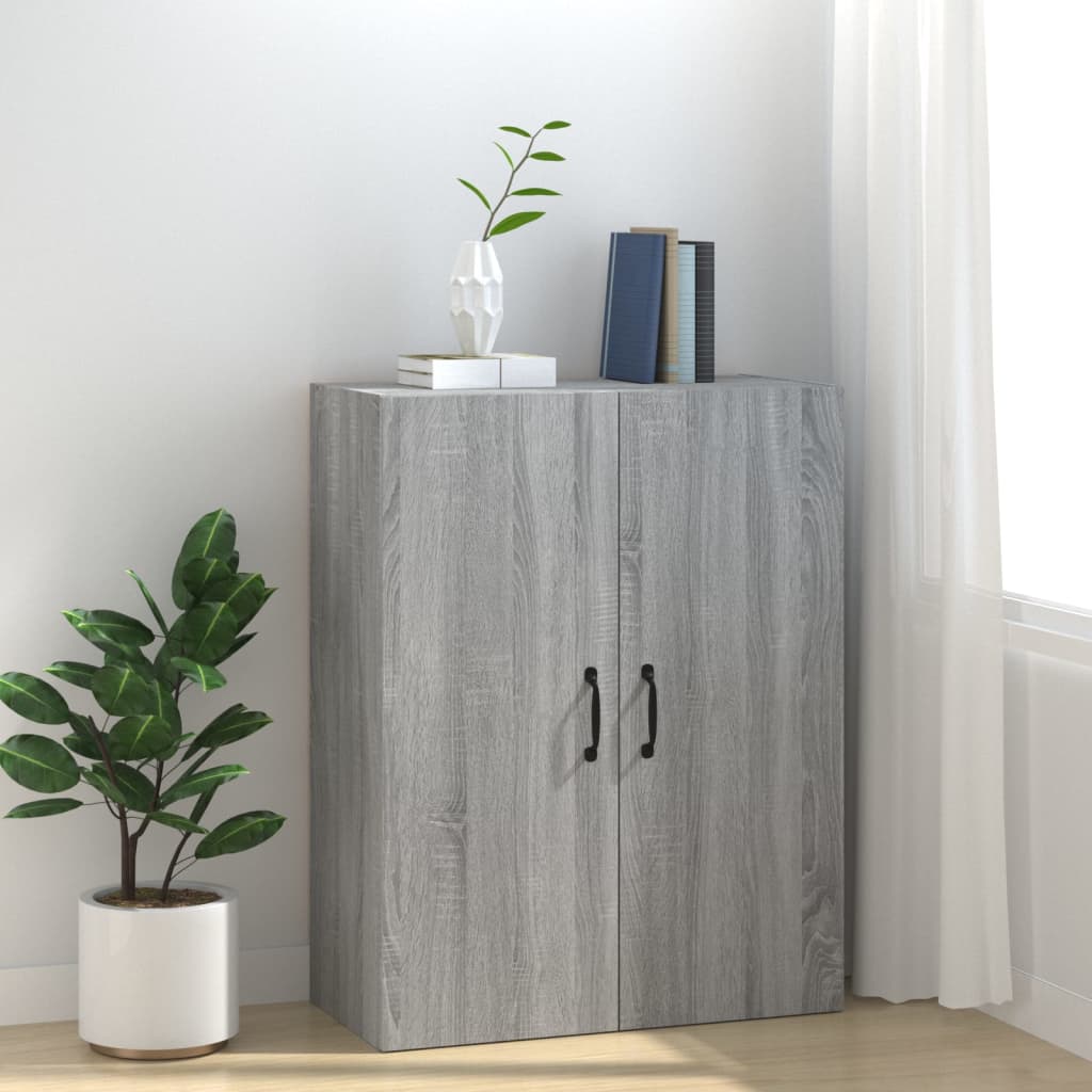 Wall Cabinet Sonoma Oak 69.5x34x90 cm Wood Material