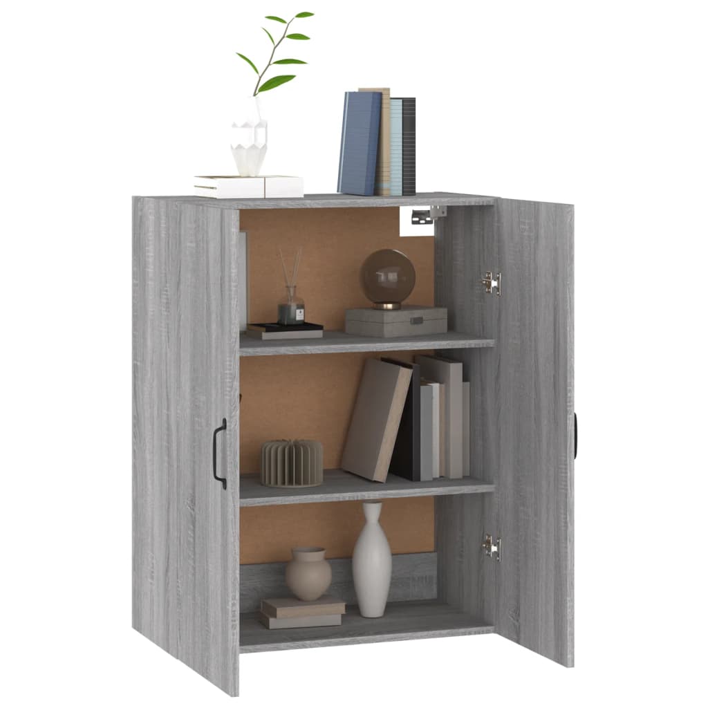 Wall Cabinet Sonoma Oak 69.5x34x90 cm Wood Material