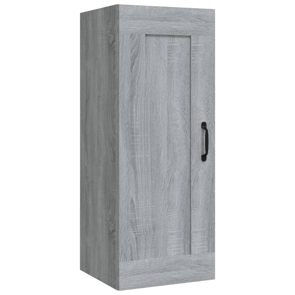 Wall Cabinet Grey Sonoma 35x34x90 cm Wood Material