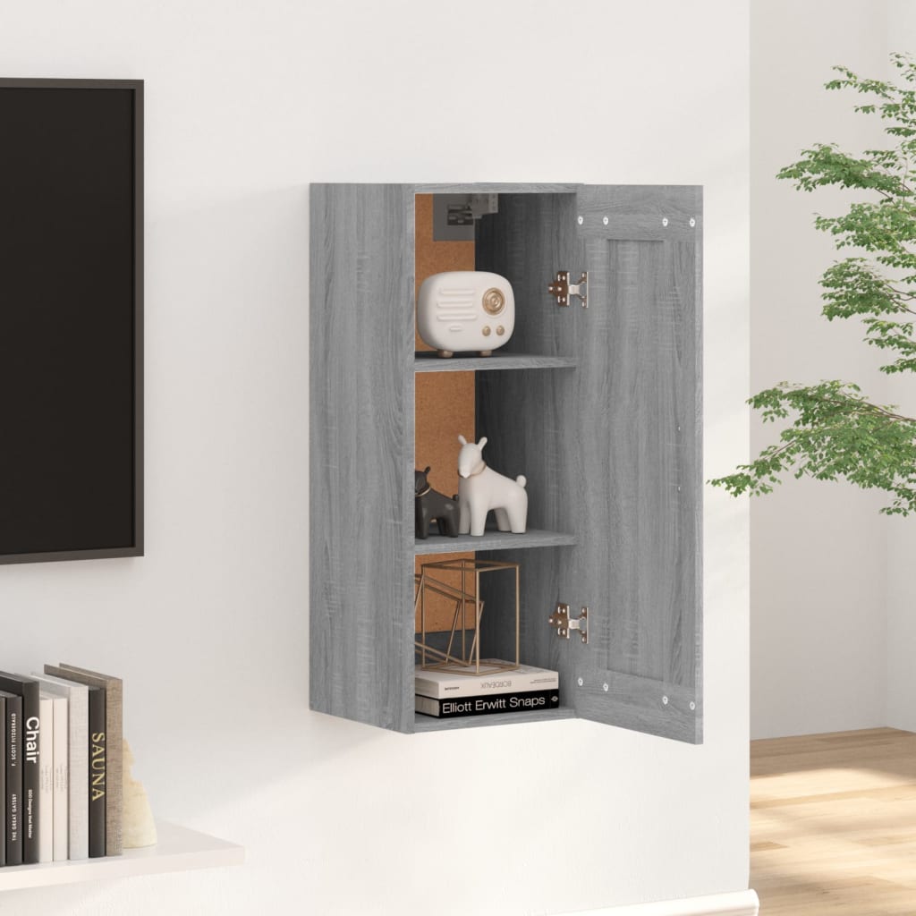 Hängeschrank Grau Sonoma 35x34x90 cm Holzwerkstoff