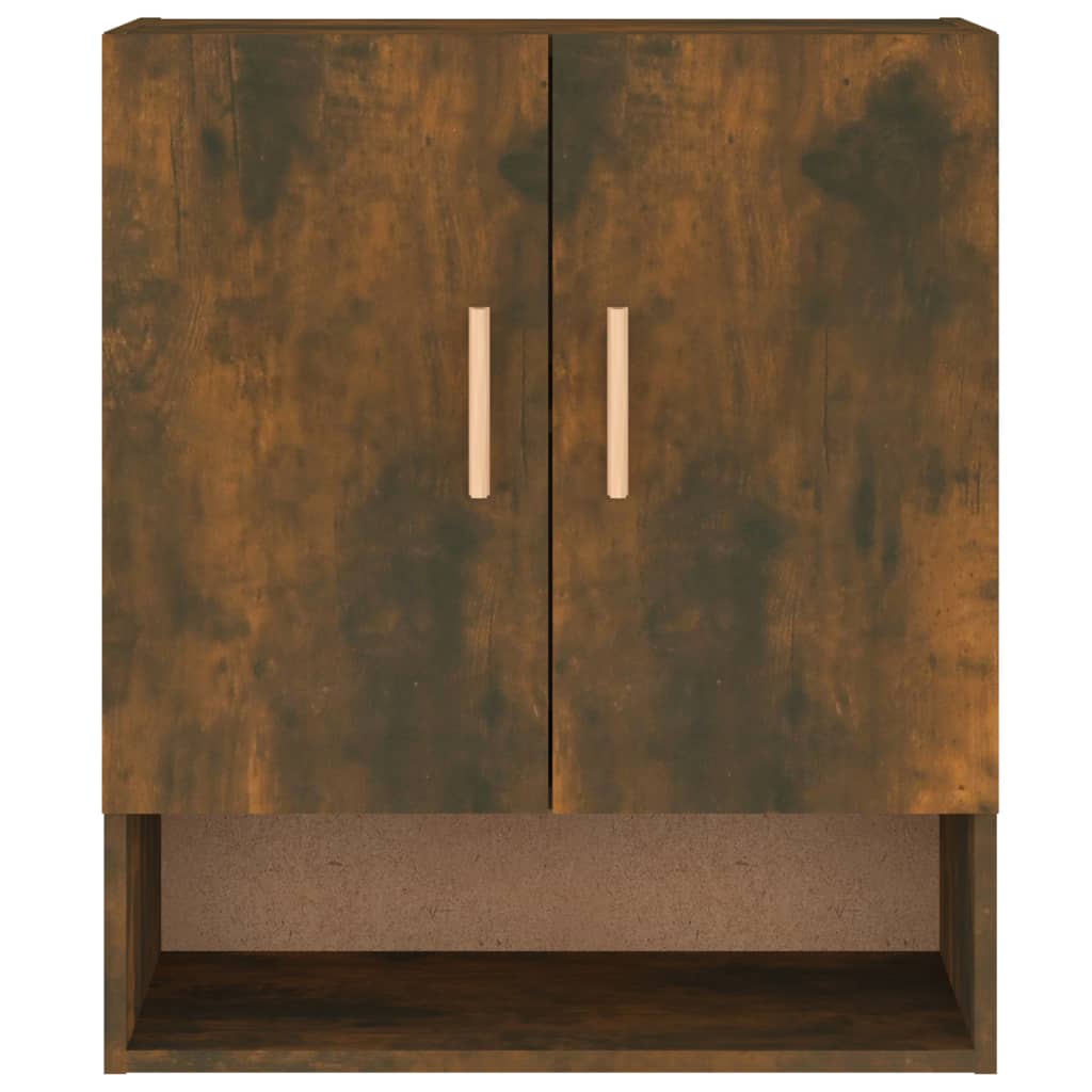 Wall Cabinet Smoked Oak 60x31x70 cm Wood Material