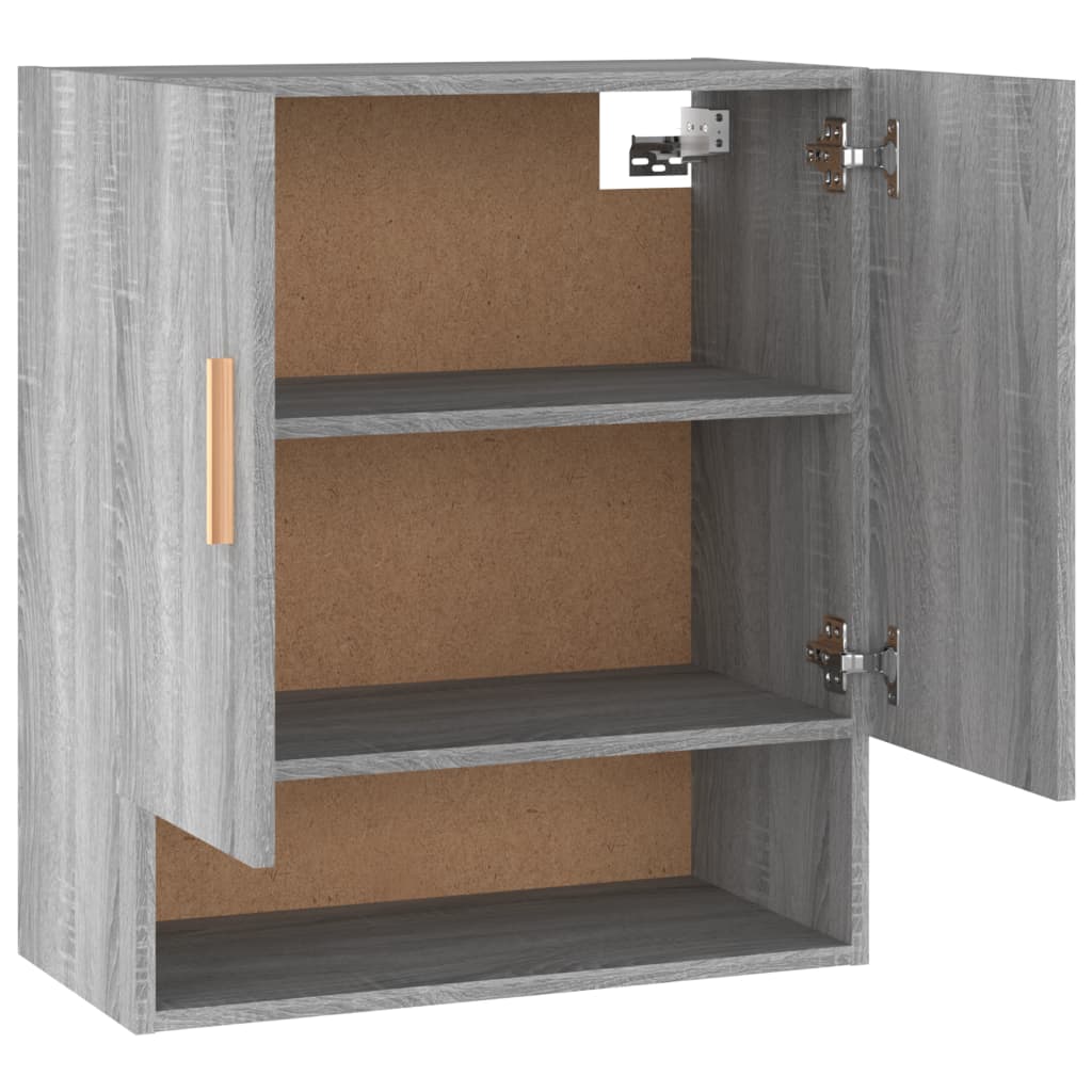 Wall Cabinet Gray Sonoma 60x31x70 cm Wood Material