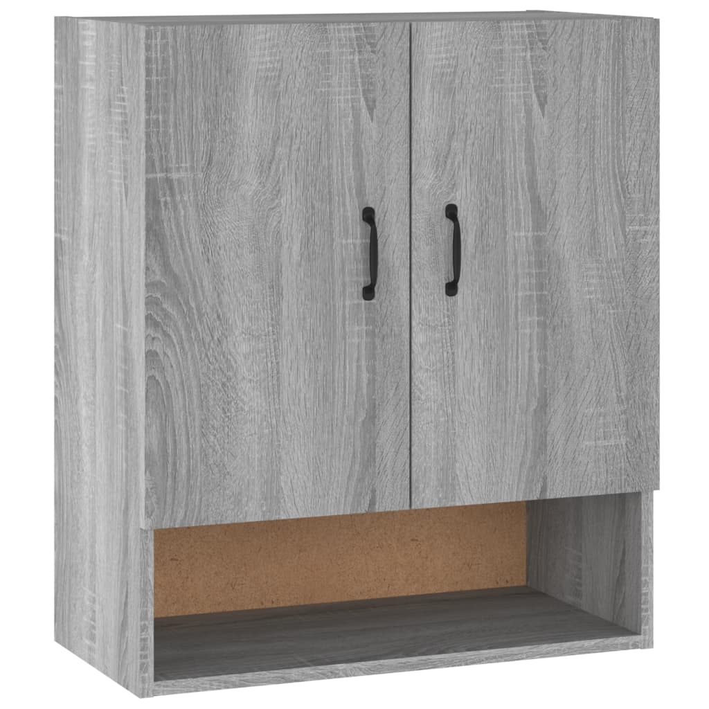 Wall Cabinet Gray Sonoma 60x31x70 cm Wood Material