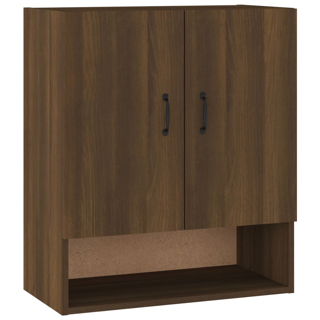 Wall Cabinet Brown Oak Look 60x31x70 cm Wood Material