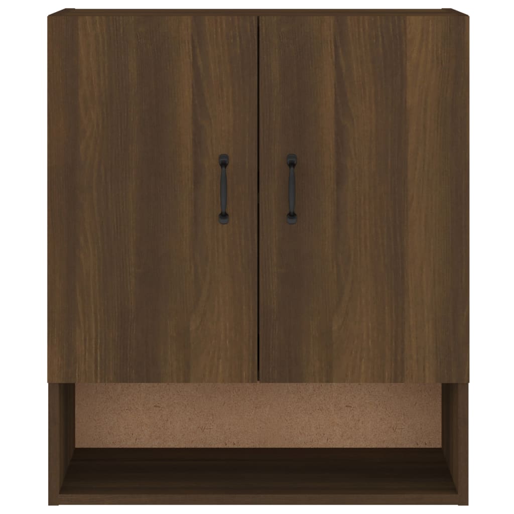 Wall Cabinet Brown Oak Look 60x31x70 cm Wood Material