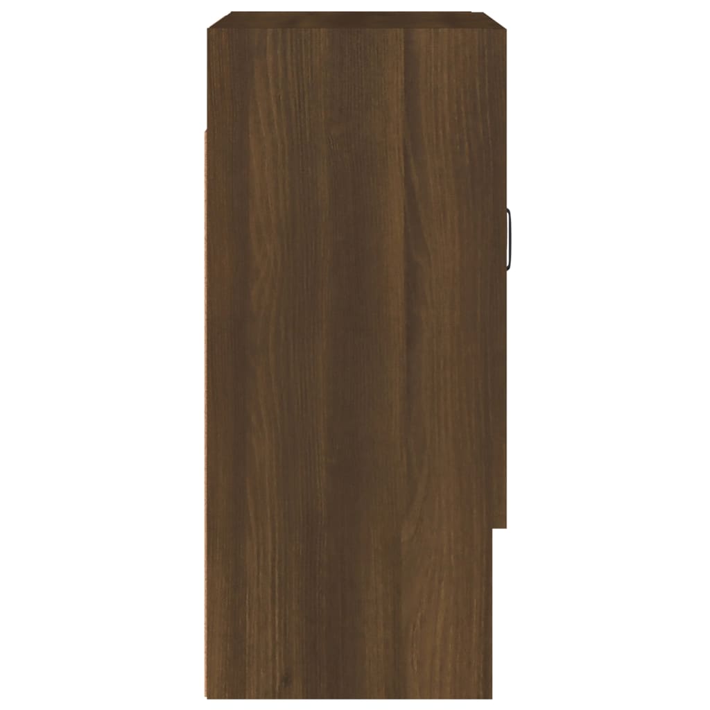 Wall Cabinet Brown Oak Look 60x31x70 cm Wood Material