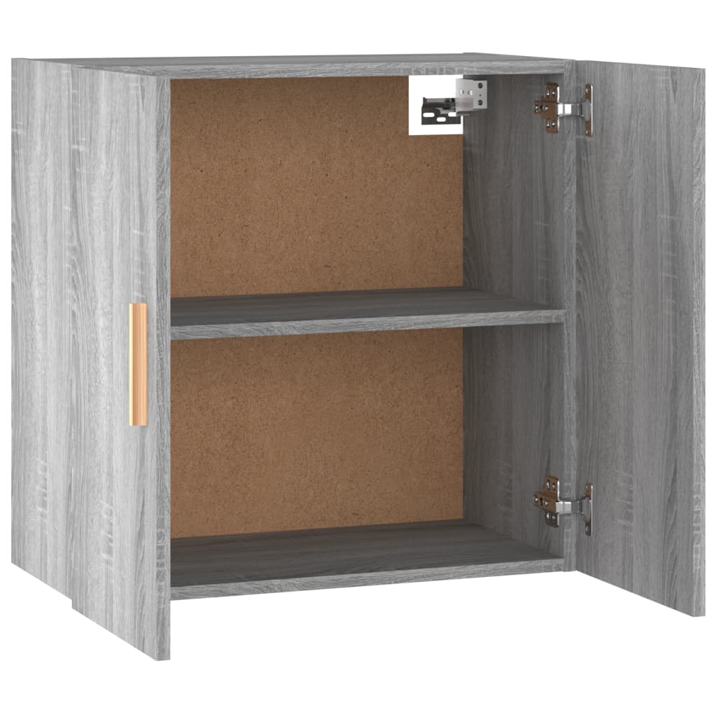 Wall Cabinet Gray Sonoma 60x30x60 cm Wood Material