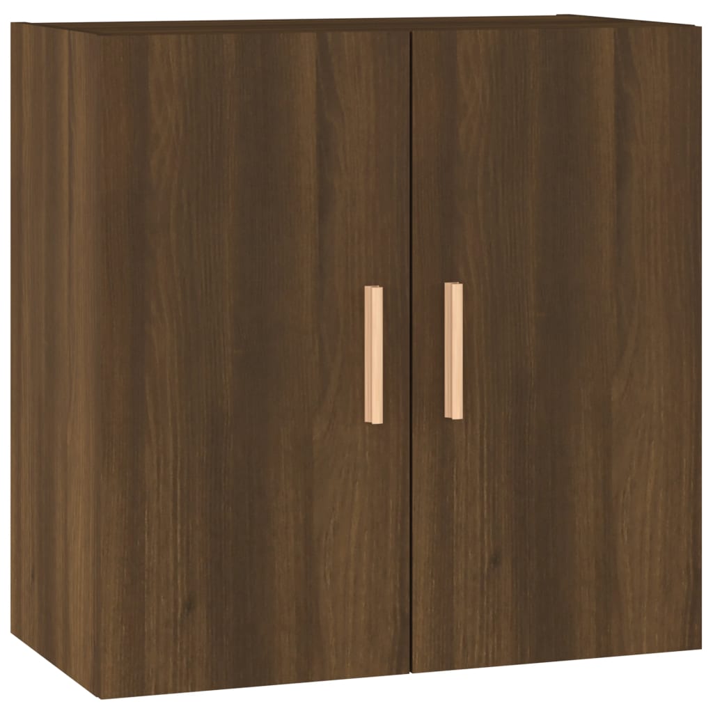 Wall Cabinet Brown Oak Look 60x30x60 cm Wood Material