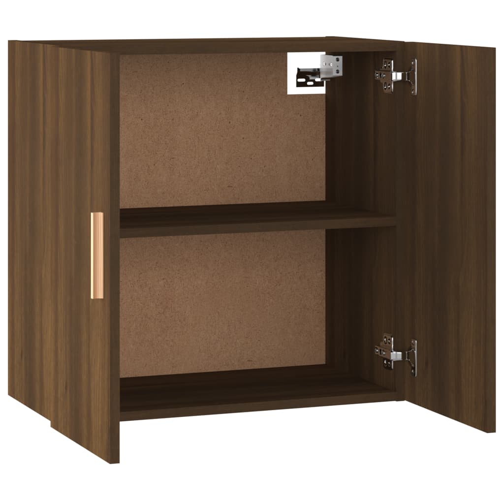 Wall Cabinet Brown Oak Look 60x30x60 cm Wood Material