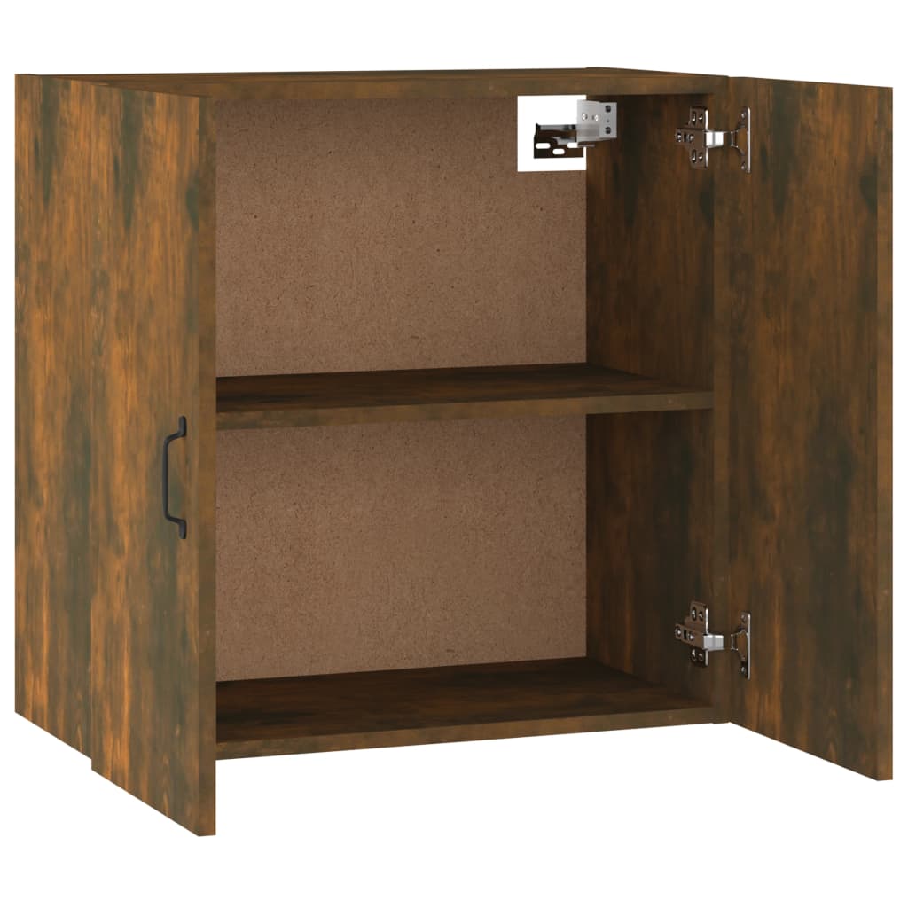 Wall Cabinet Smoked Oak 60x31x60 cm Wood Material