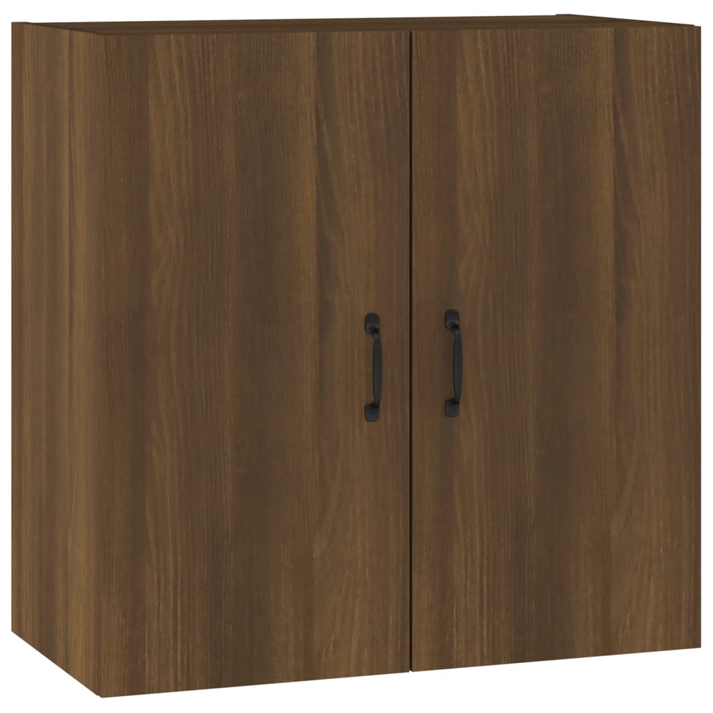 Wall Cabinet Brown Oak Look 60x31x60 cm Wood Material