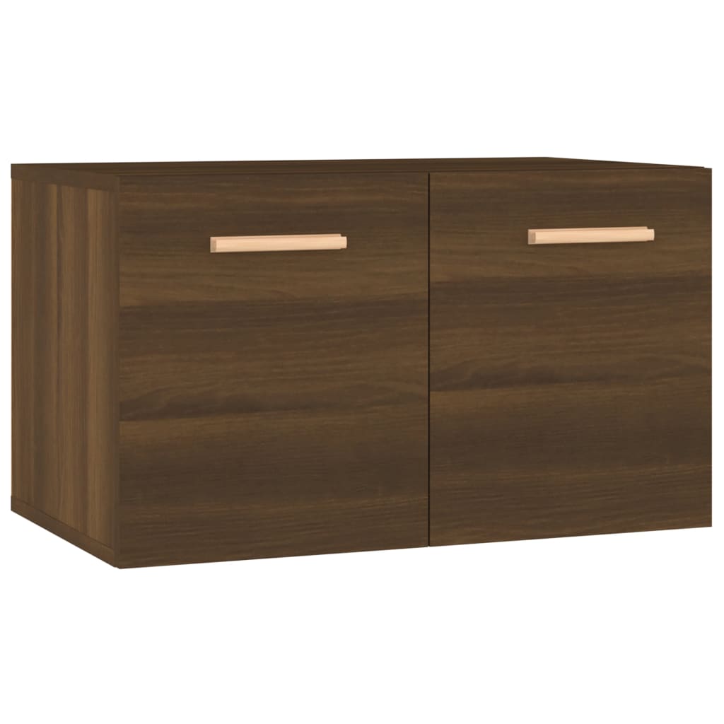 Wall Cabinet Brown Oak Look 60x36.5x35cm Wood Material