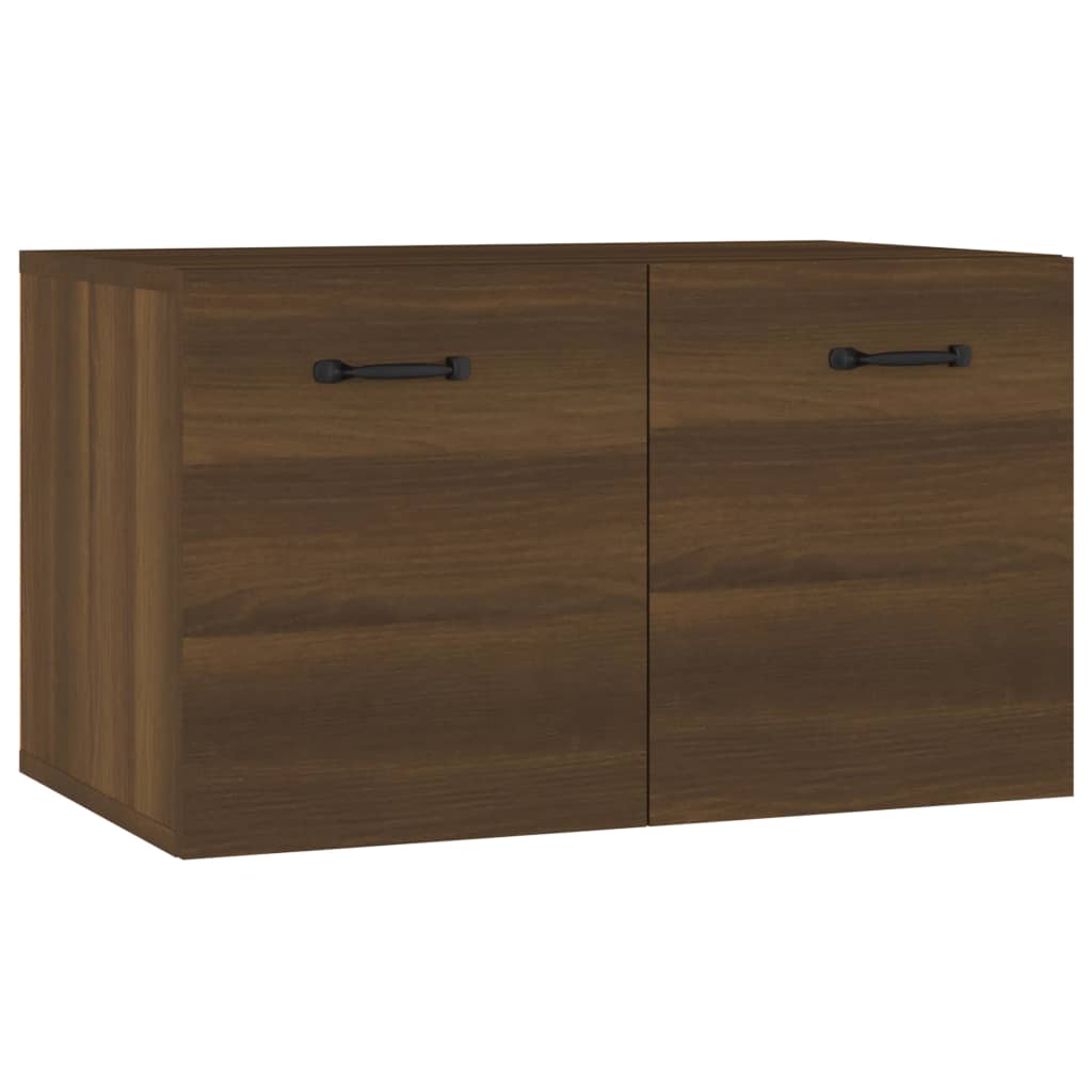 Wall Cabinet Brown Oak Look 60x36.5x35 cm Wood Material