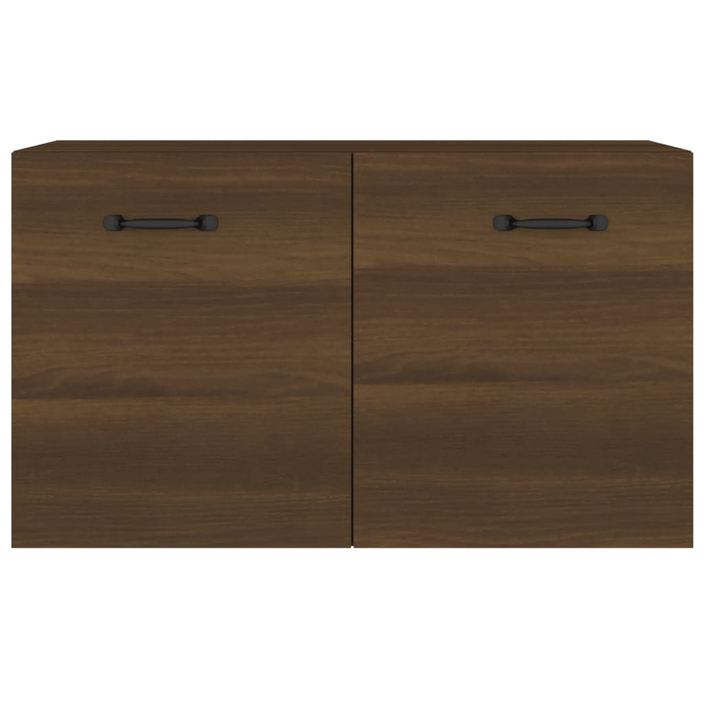 Wall Cabinet Brown Oak Look 60x36.5x35 cm Wood Material