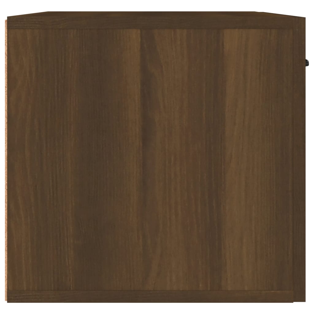 Wall Cabinet Brown Oak Look 60x36.5x35 cm Wood Material