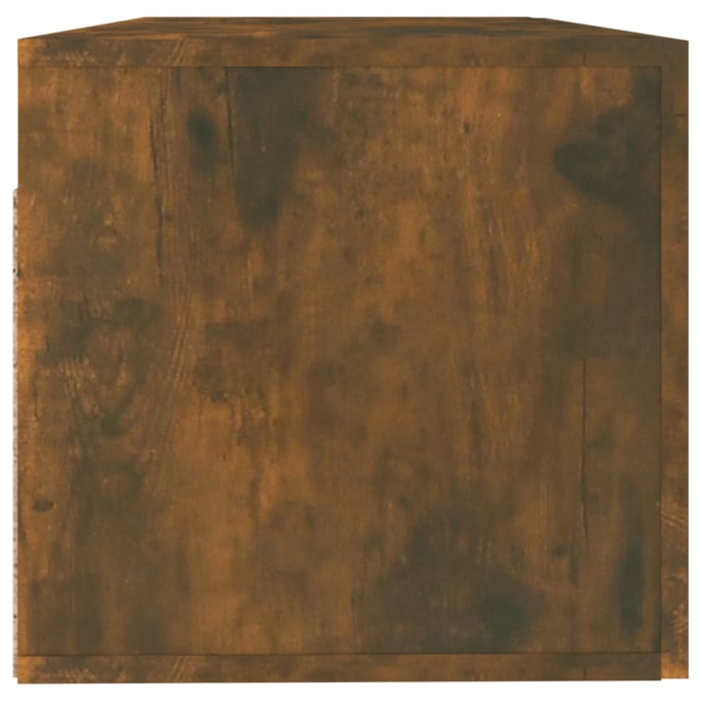 Wall Cabinet Smoked Oak 100x36.5x35 cm Wood Material