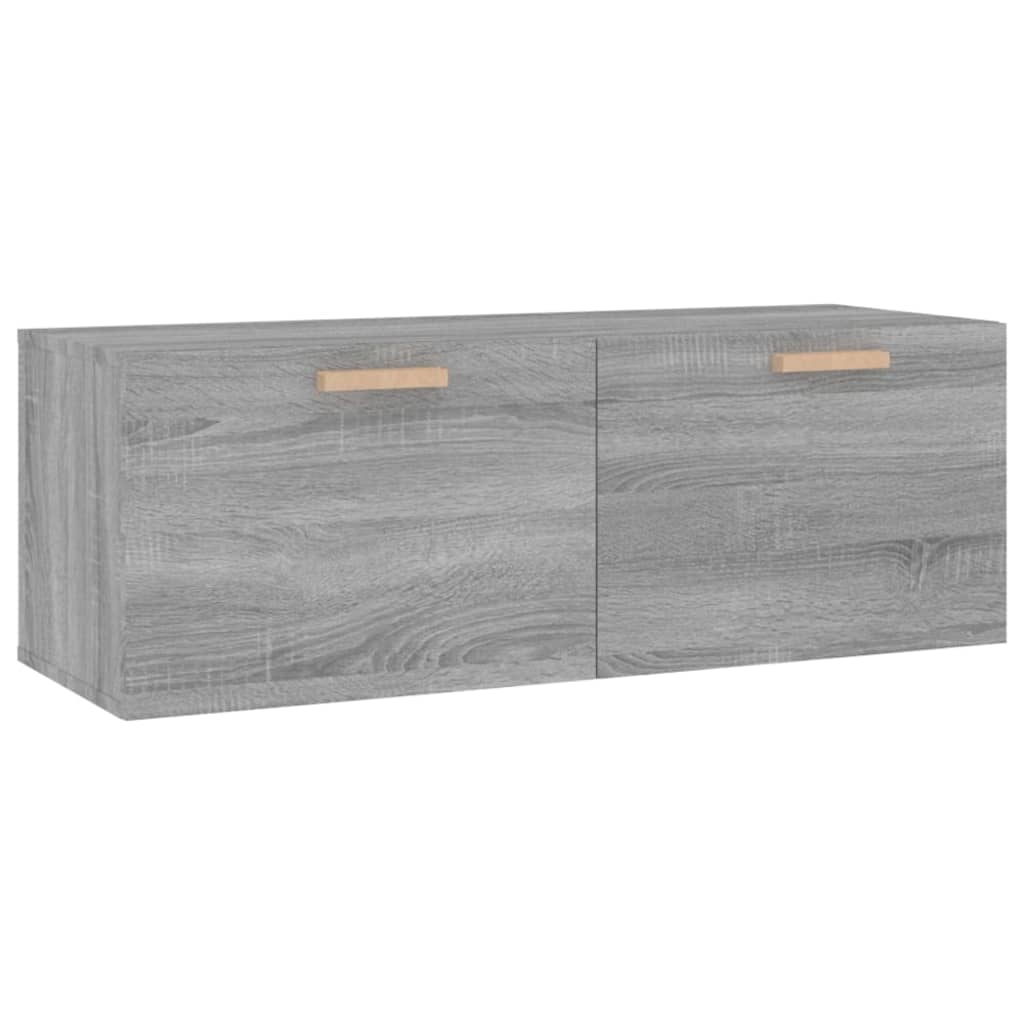 Wall Cabinet Grey Sonoma 100x36.5x35 cm Wood Material