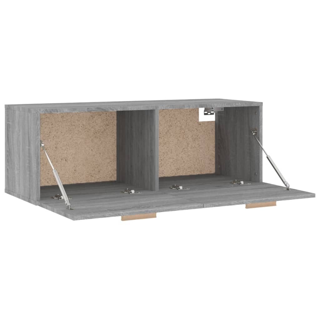 Wall Cabinet Grey Sonoma 100x36.5x35 cm Wood Material