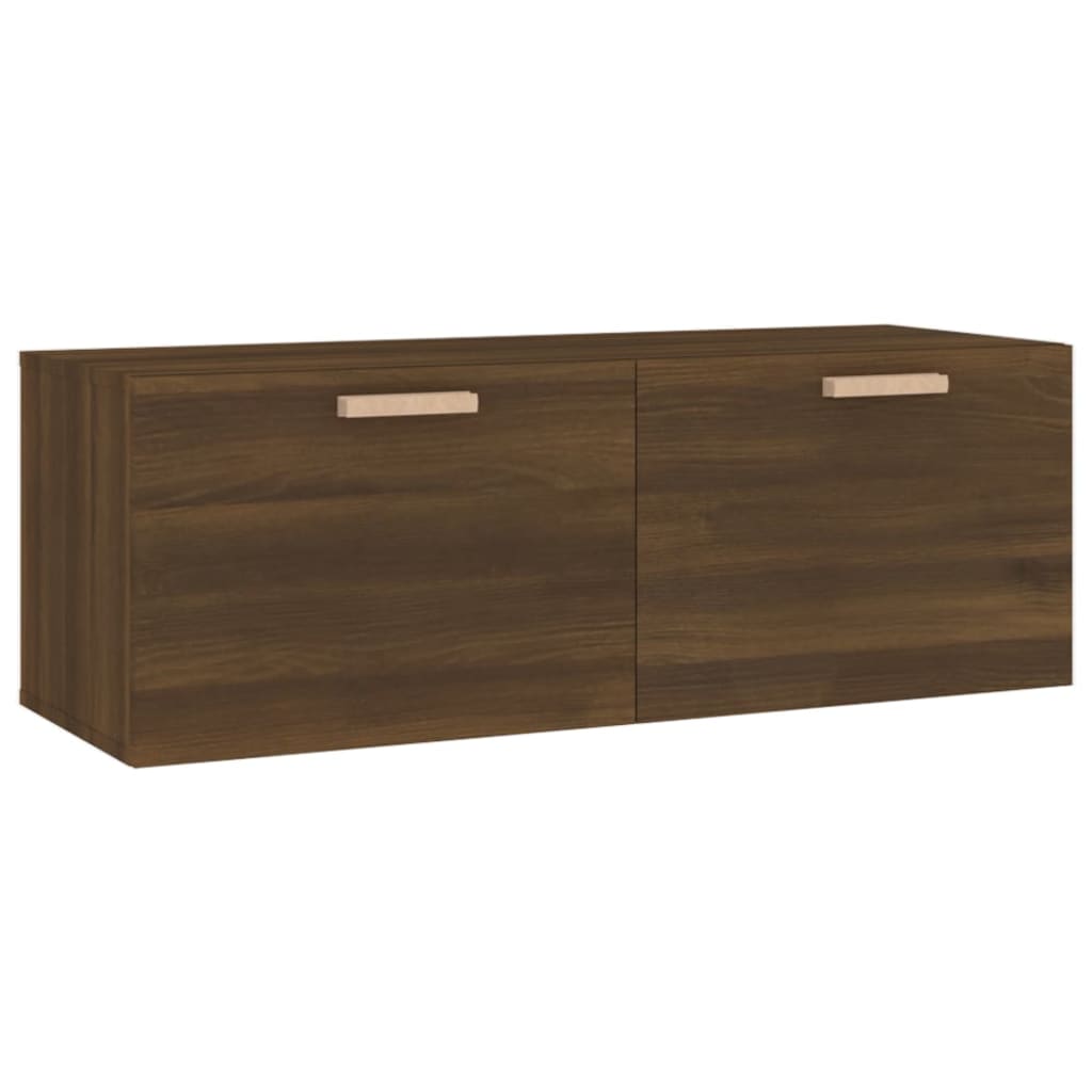 Wandschrank Braun Eichen-Optik 100x36,5x35 cm Holzwerkstoff