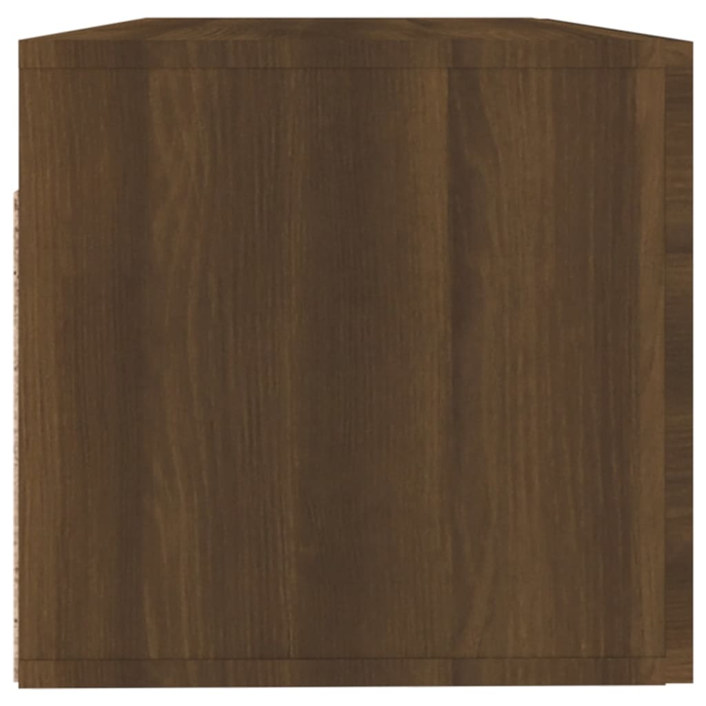 Wall Cabinet Brown Oak Look 100x36.5x35 cm Wood Material