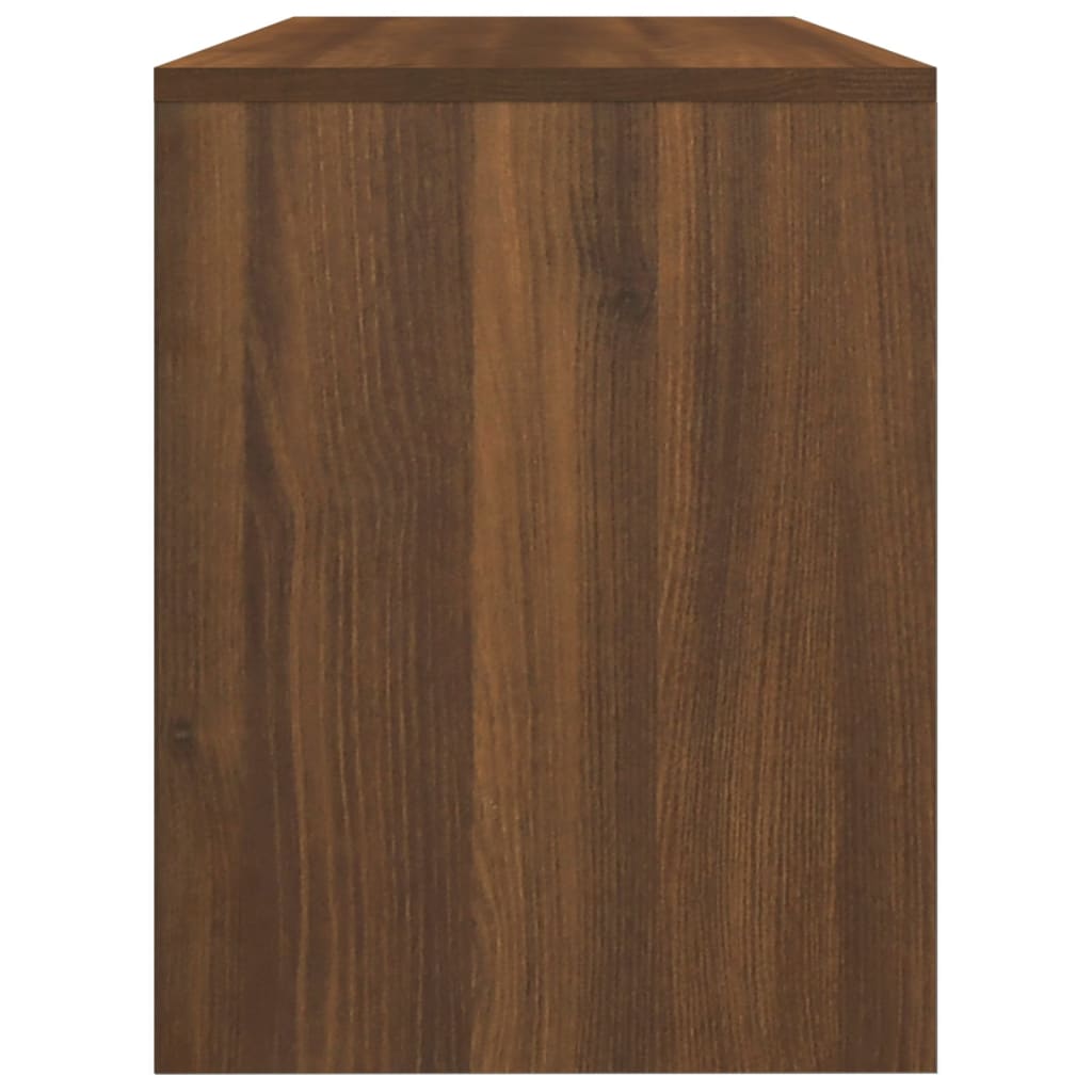 Vanity Stool Brown Oak Look 70x35x45 cm Wood Material