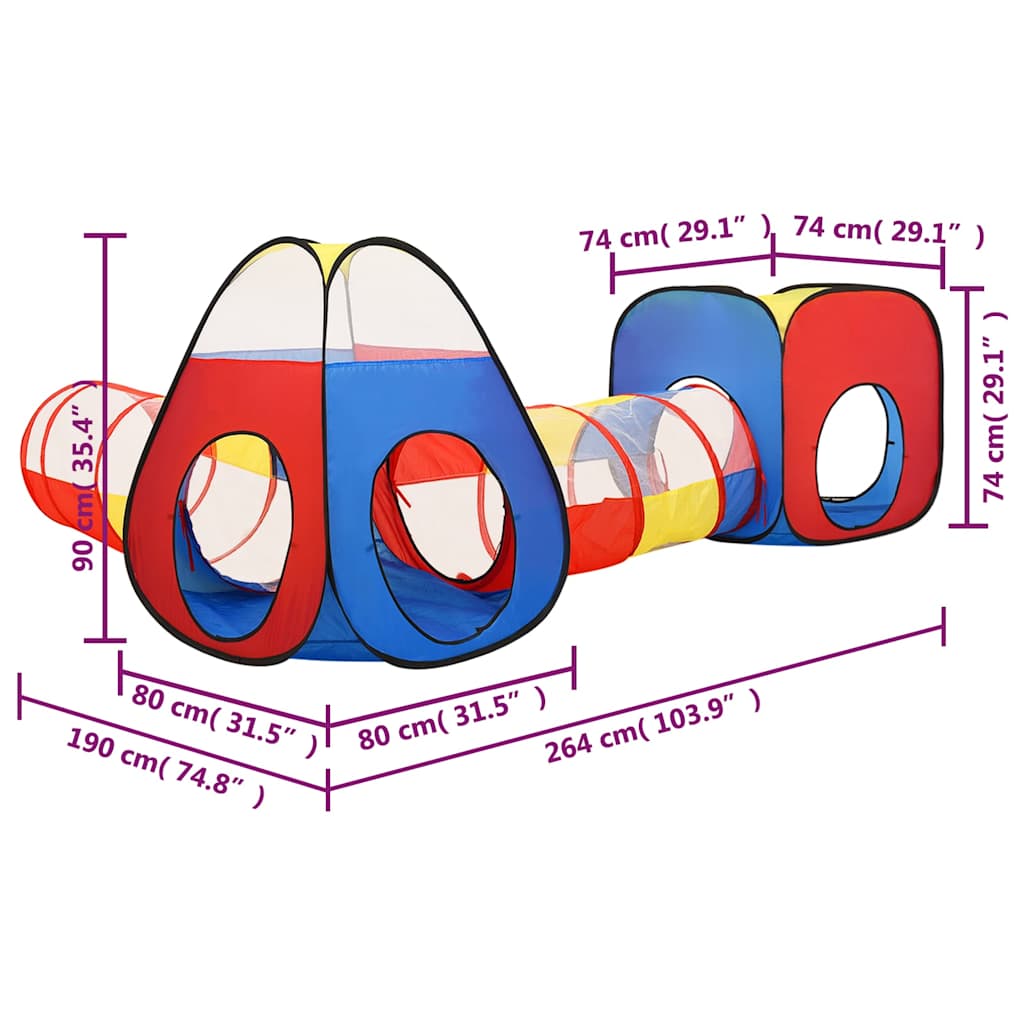 Children's Play Tent Multicolored 190x264x90 cm