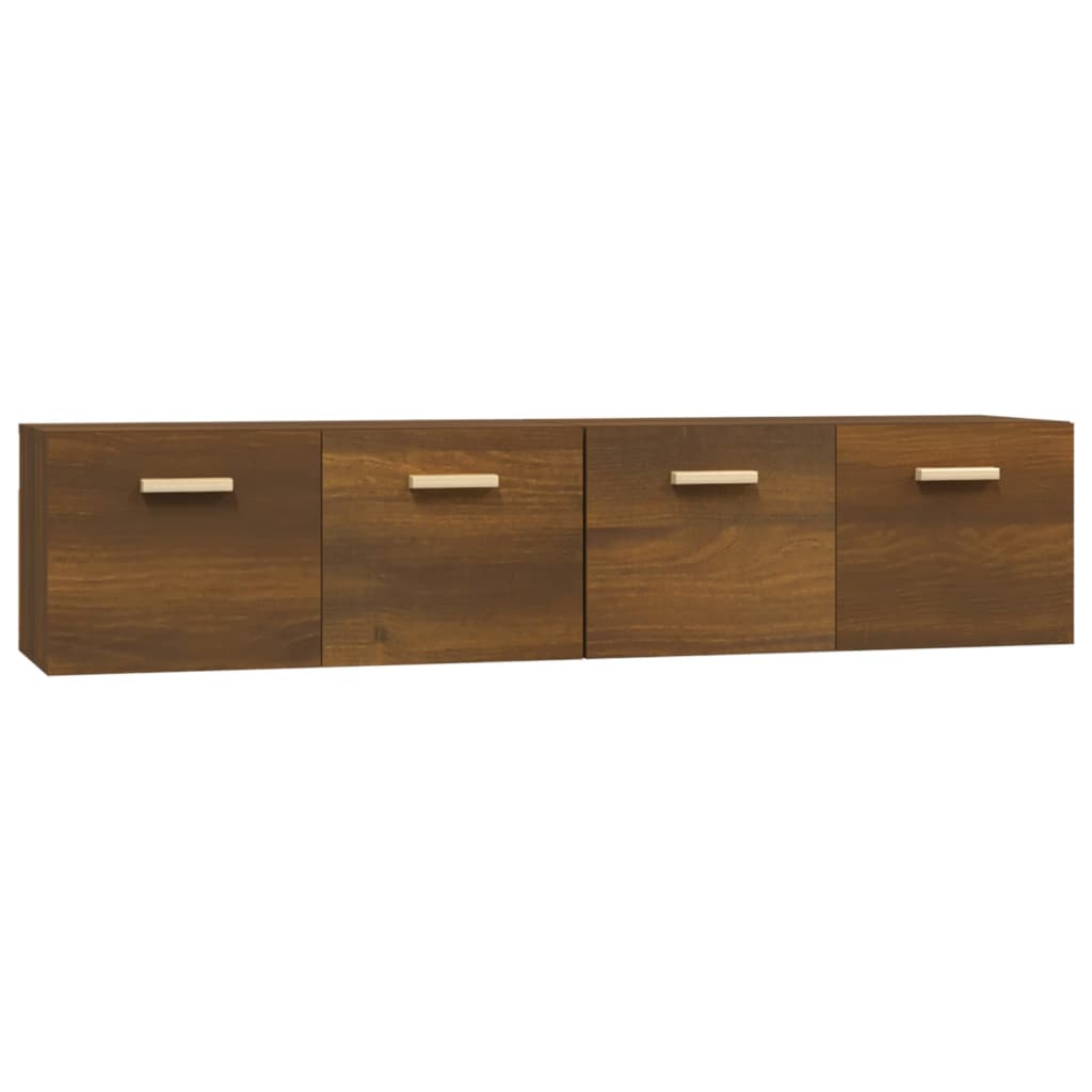 Wandschränke 2Stk Braun Eichen-Optik 80x35x36,5cm Holzwerkstoff