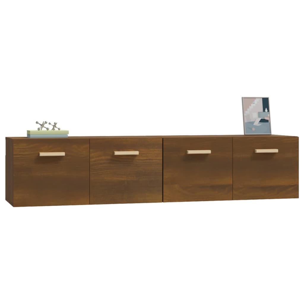 Wandschränke 2Stk Braun Eichen-Optik 80x35x36,5cm Holzwerkstoff