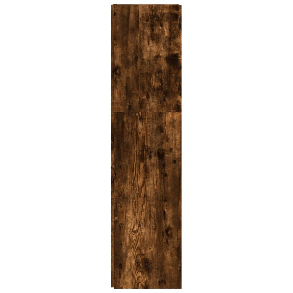 Corner shelf smoked oak 33x33x132 cm wood material