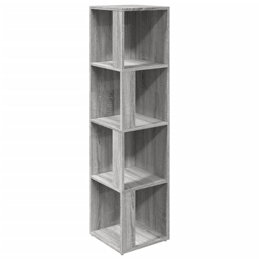 Corner Shelf Gray Sonoma 33x33x132 cm Wood Material