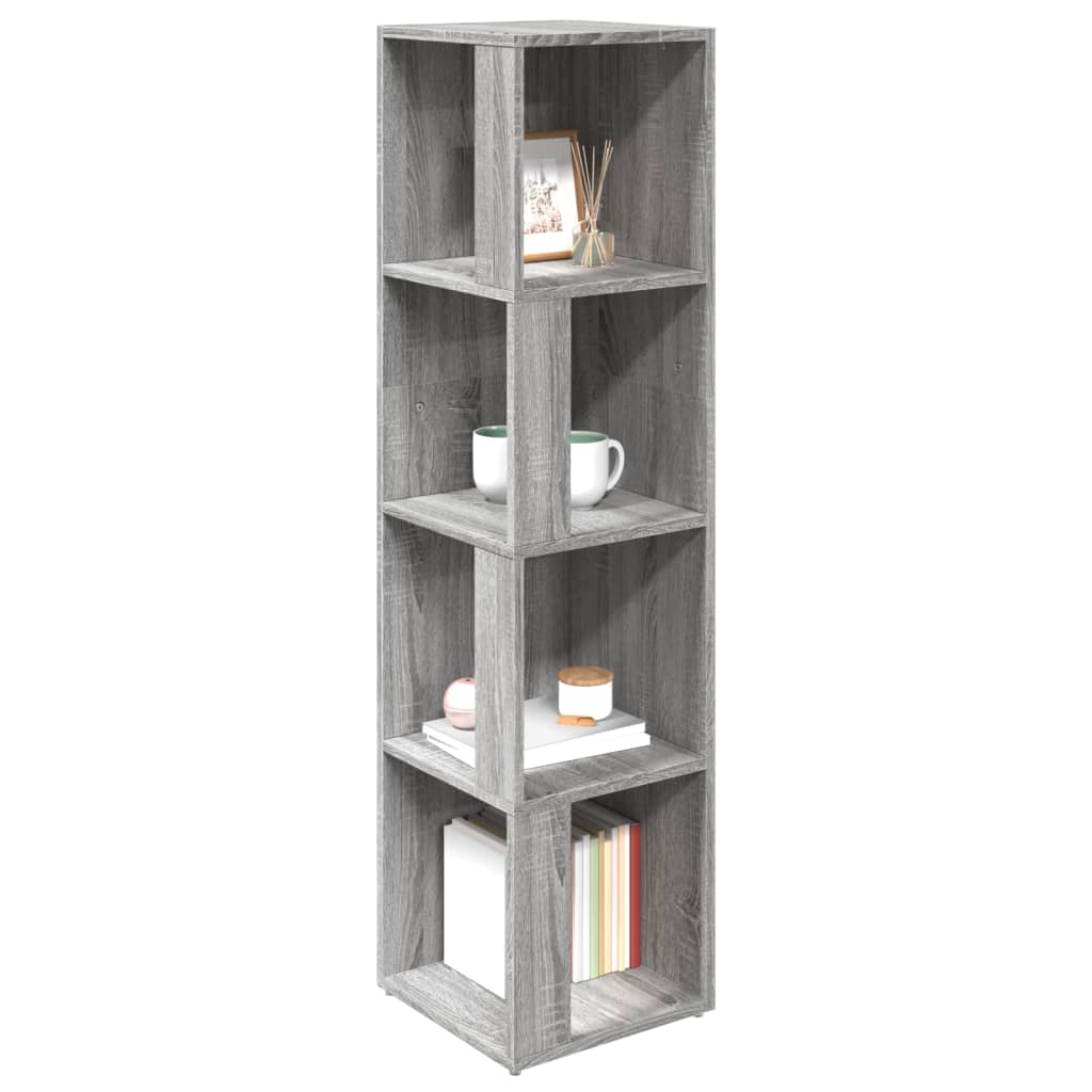 Corner Shelf Gray Sonoma 33x33x132 cm Wood Material