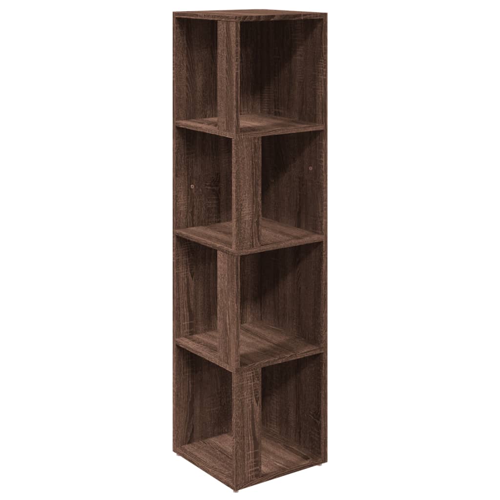 Corner shelf brown oak look 33x33x132 cm wood material