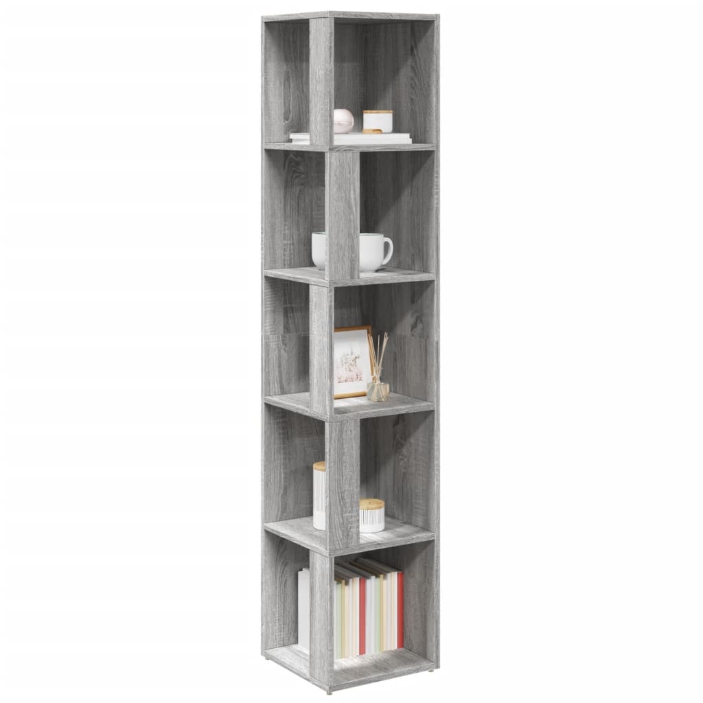 Corner Shelf Gray Sonoma 33x33x164.5 cm Wood Material