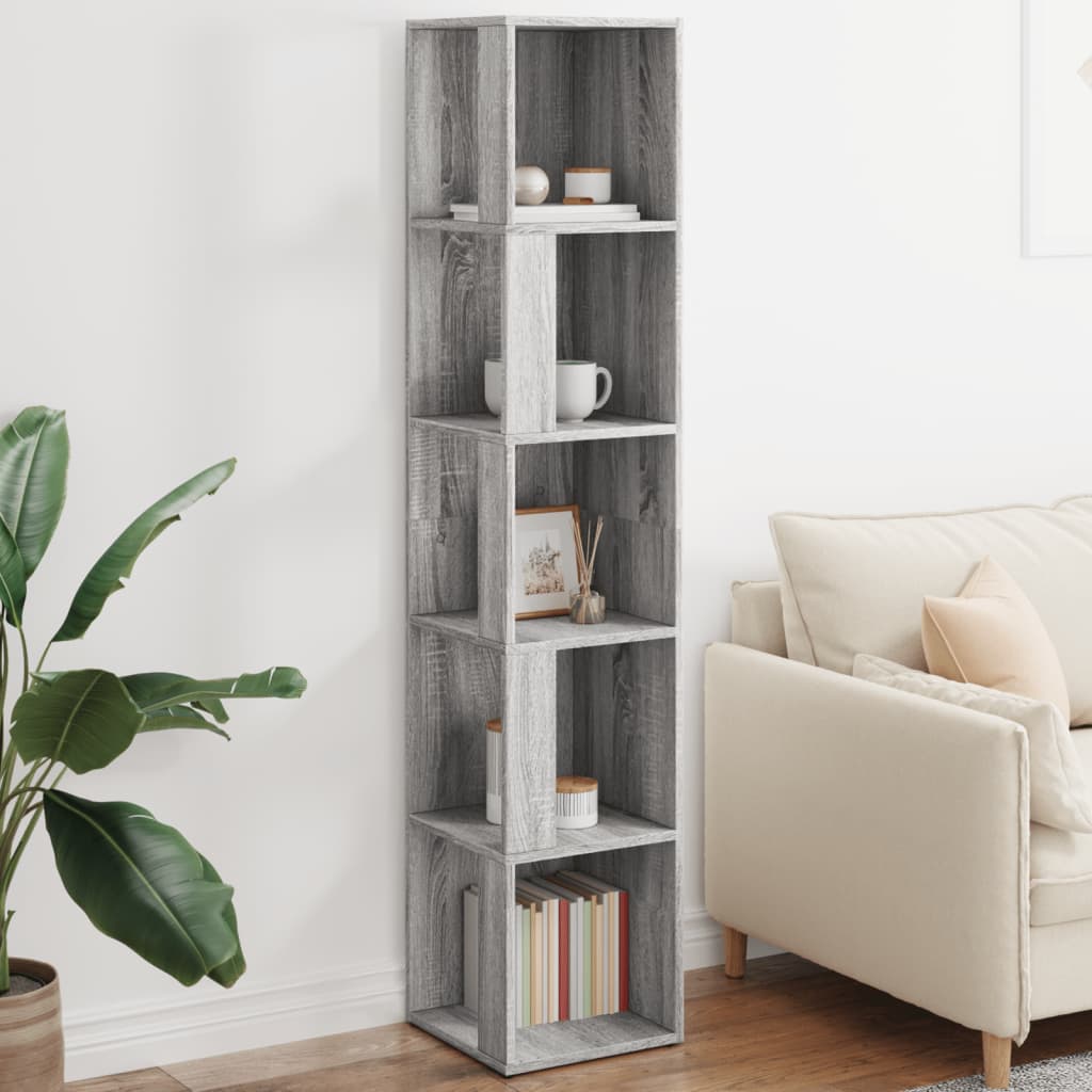 Corner Shelf Gray Sonoma 33x33x164.5 cm Wood Material