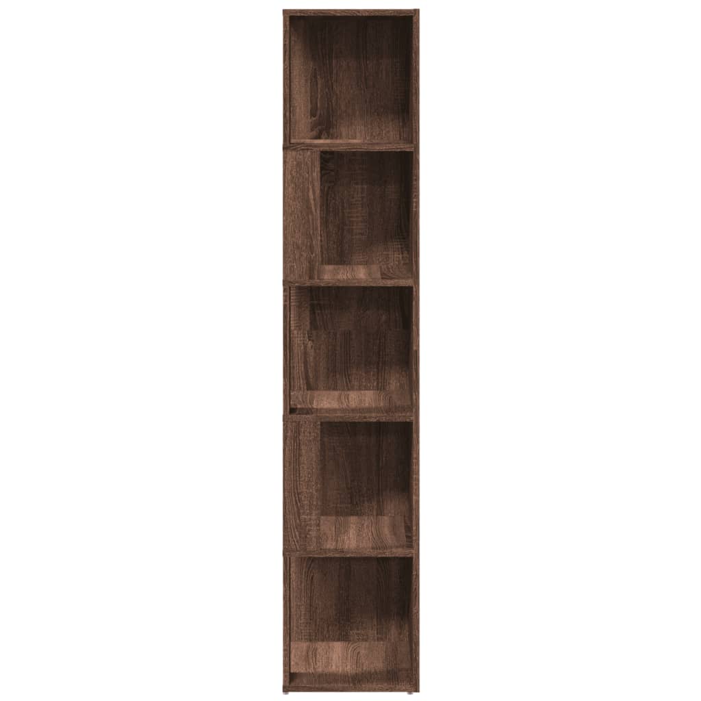 Corner shelf brown oak look 33x33x164.5 cm wood material