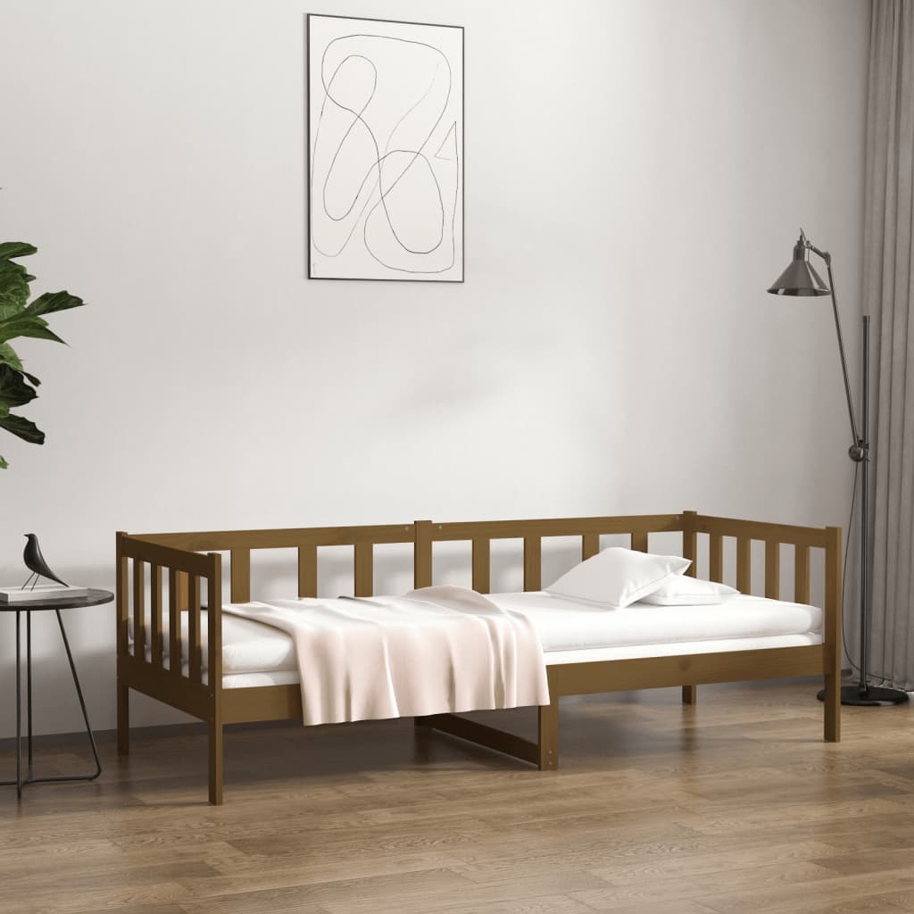 Daybed Honey Brown 90x190 cm Solid Pine Wood