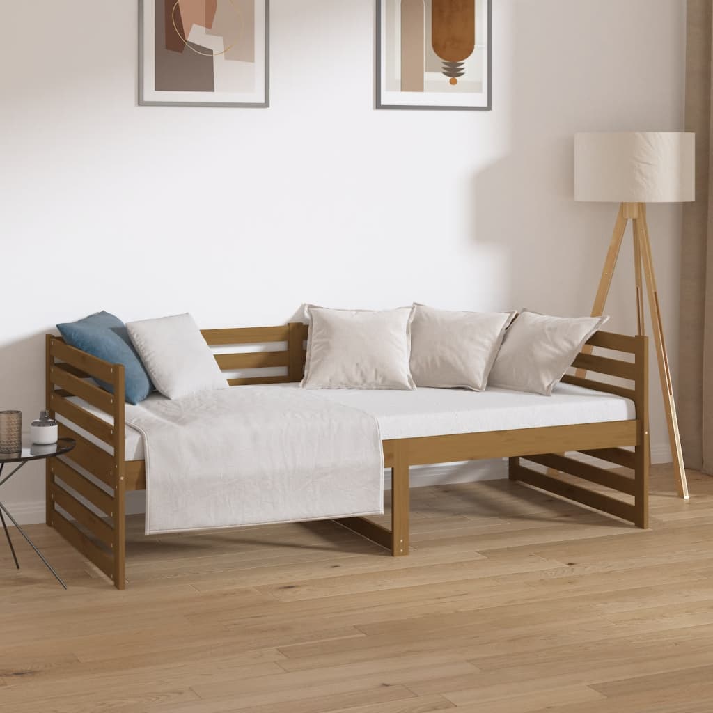 Daybed Honey Brown 90x190 cm Solid Pine Wood