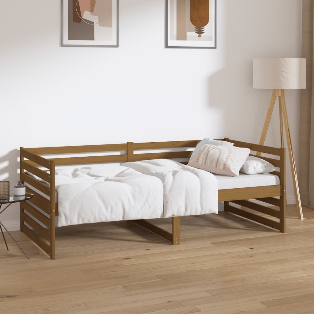 Daybed Honey Brown 90x190 cm Solid Pine Wood