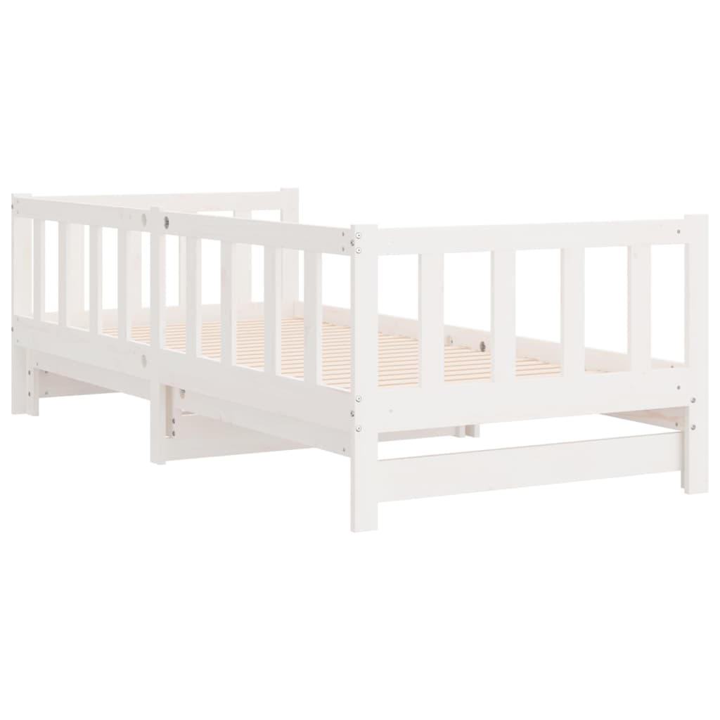 Daybed Extendable White 2x(90x190) cm Solid Pine Wood