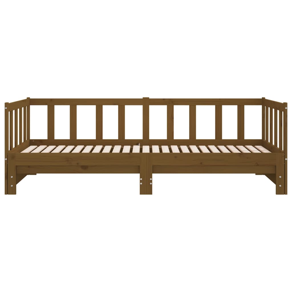 Daybed extendable honey brown 2x(90x190) cm solid pine wood