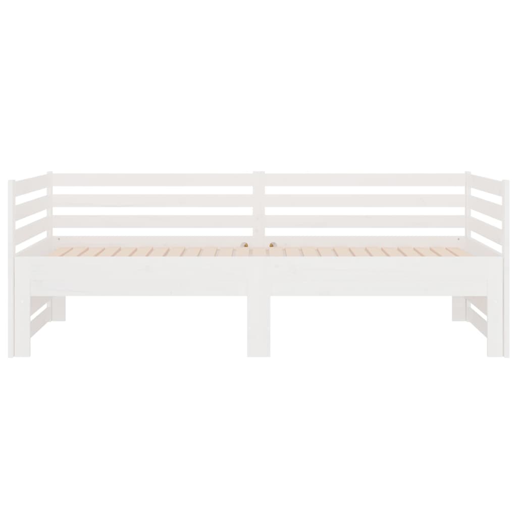 Daybed Extendable White 2x(90x190) cm Solid Pine Wood